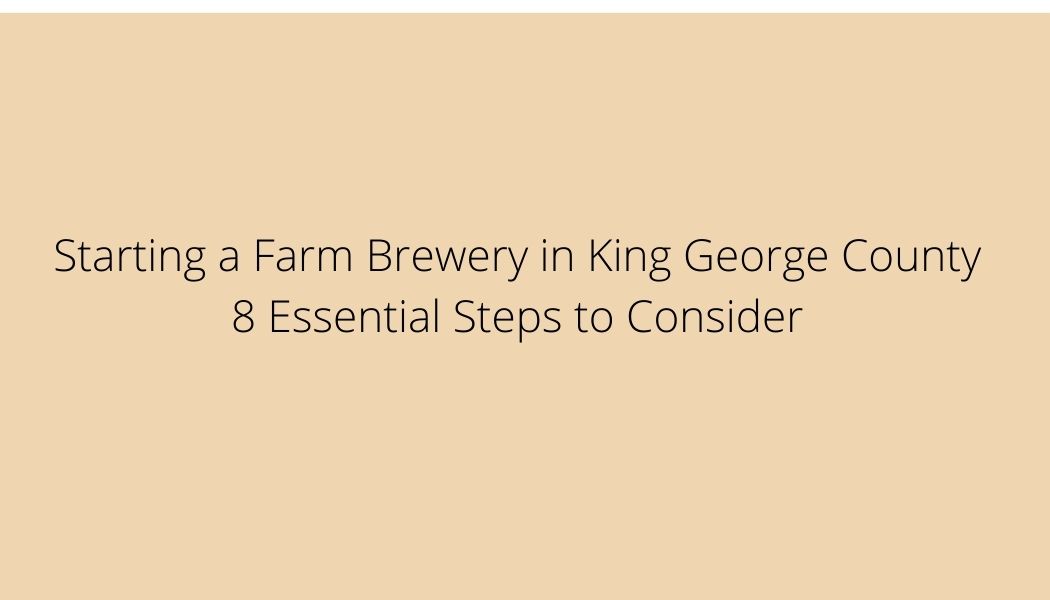 Starting a Farm Brewery