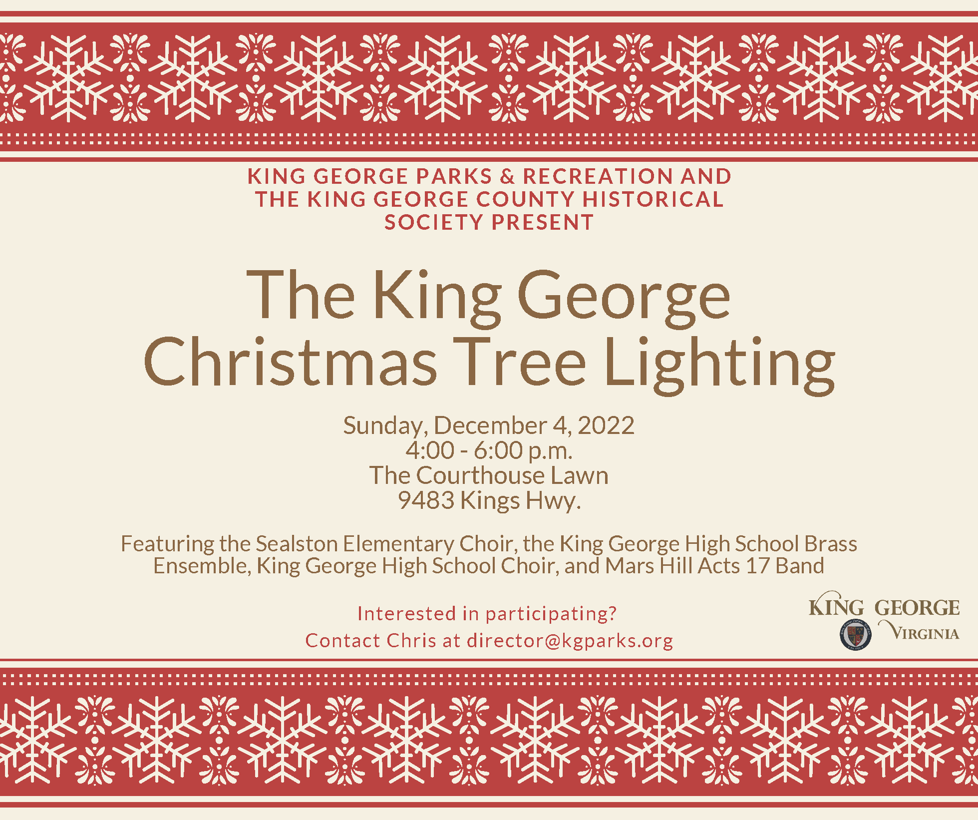 King Christmas Tree Lighting Visit King